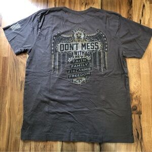 Buck Wear Men’s XL freedom faith patriotic gray shirt